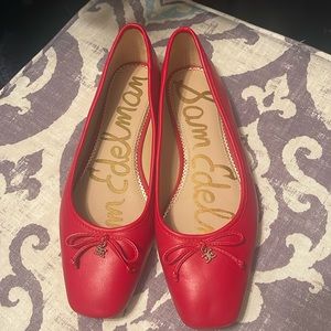 Red Sam Edelman ‘Meadow’ leather ballet flats